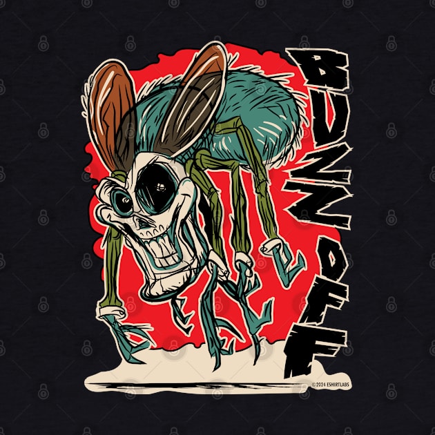 Buzz Off Nasty Skull Faced Fly by eShirtLabs